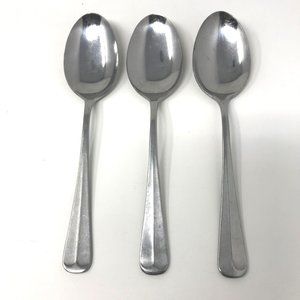 3 Northland Post Road Stainless Oneida Soup Tablespoons Flatware Vtg